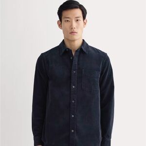 Everlane Blue Casual Button Down Shirt Corduroy
